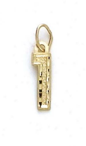 14k Small Sport Number 1 Pendant