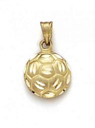 14k Soccer Ball Pendant