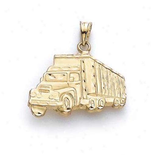 14k Tow Truck Pendant