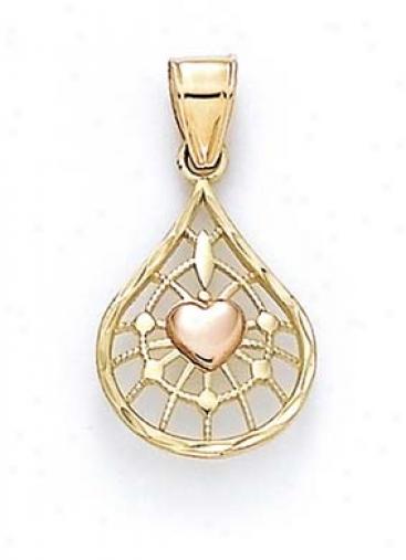 14k Two-tone Heart Web Appendix