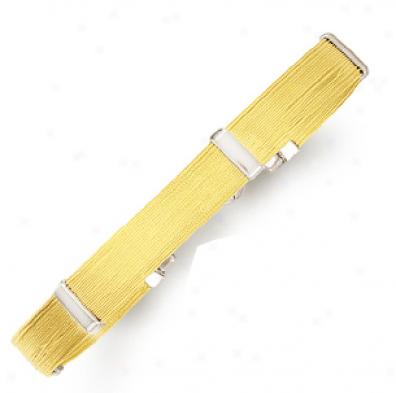 14k Two-tone Stylish Bracelet - 7 Inch