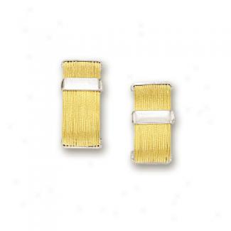 14k Two-tone Stylishh Earrings