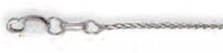 14k White 1.1 Mm Wheat Link Anklet - 10 Inch