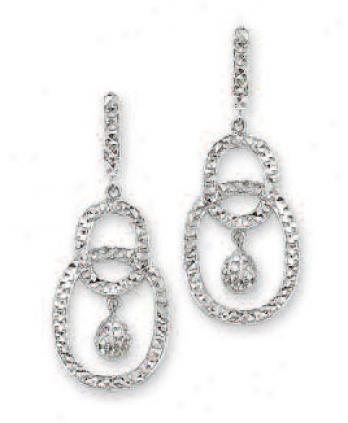 14k Pure Diamond-cut Fancy Drop Earrings