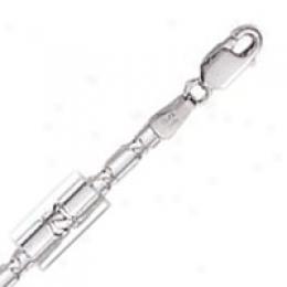 14k White Gold 18 Inch X 2.9 Mm Fancy Link Necklace