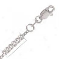 14k White Gold 20 Inch X 1.5 Mm Gourmette Chain Necklace