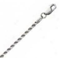 14k White Gold 22 Inch X 2.3 Mm Ropr Chain Necklace