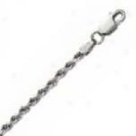 14k White Gold 22 Inch X 2.5 Mm Rlpe Chain Necklace