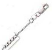 14k White Gold 30 Inch X 1.0 Mm Box Chain Necklace
