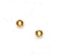 14k Yelllw 3 Mm Childrens Ball Friction-back Stud Earrings