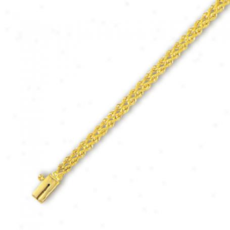 14k Yellow 3 Mm Double Row Solid Rope Bracelet - 7 Inch
