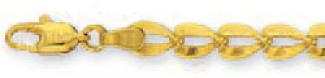 14k Yellow 4.5 Mm Bumble Bee Link Anklet - 10 Inch