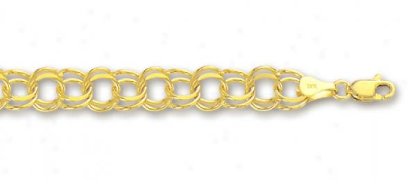 14k Yellow 6 Mm Subdue by a ~ Bracelet - 8 Inch