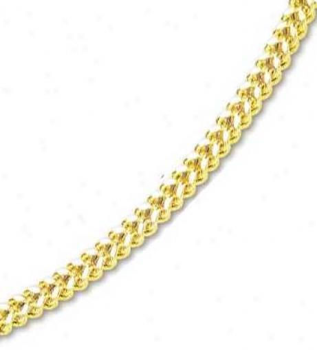 14k Yellow 6 Mm Mens Fancy Bold Franco Necklace - 26 Inch