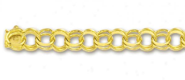 14k Yellow 6.5 Mm Spell Bracelet - 7 Inch