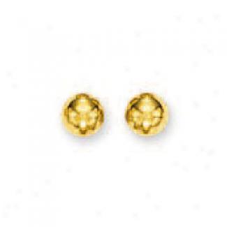 14k Yellow 7 Mm Ball Stud Earrings
