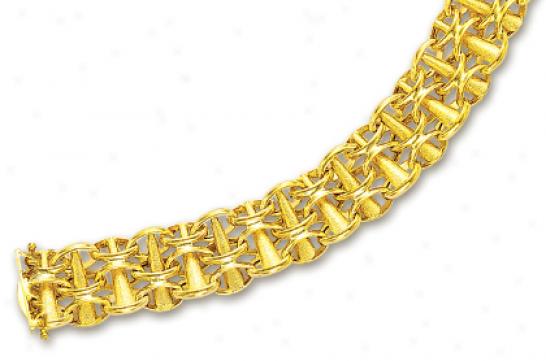 14k Yellow Bold Bracelet - 7.25 Inch