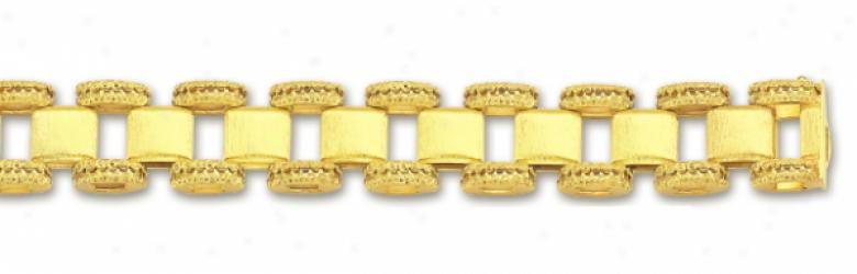 14k Yellow Bold Bracelet - 7.5 Inch
