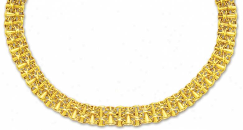 14k Yellow Bold Necklace - 17 Inch