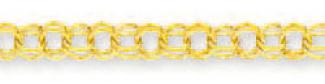 14k Yellow Childrens Charn Bracelet - 6 Inch