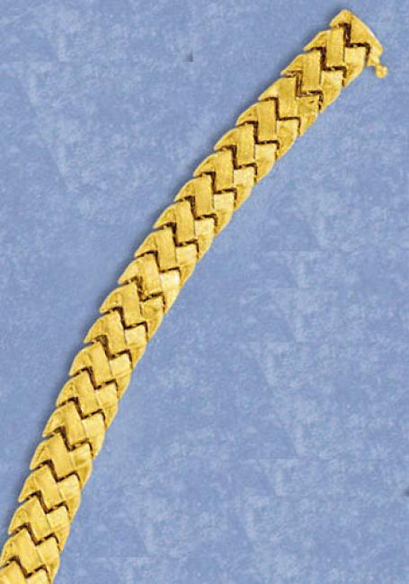 14k Yellow Facy Bracelet - 8 Inch