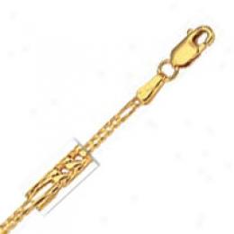 14k Yellow Figaro 24 Inch X 1.5 Mm Franco Chain Necklace