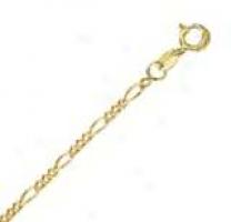 14k Yellow Gold 10 Inch X 1.9 Mm Figaro Chain Anklet