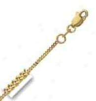 14k Yellow Gold 16 Inch X 1.5 Mm Gourmette Chain Necklace