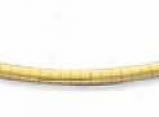 14k Yellow Gold 16 Inch X 3.0 Mm Omega Necklace