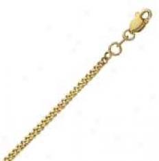 14k Yellow Gold 18 Inch X 2.0 Mm Gourmette Chain Necklace