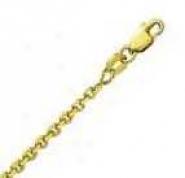 14k Yellow Gold 18 Inch X 2.3 Mm Cable Chain Necklace