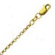 14k Yellow Gold 18 Inch X 2.3 Mm Rolo Chain Necklace