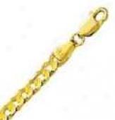 14k Yellow Gold 18 Inch X 4.0 Mm Curb Chain Necklace