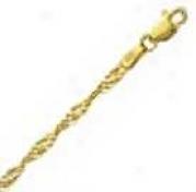 14k Yellow Gold 20 Inch X 2.3 Mm Singapore Chain Necklace