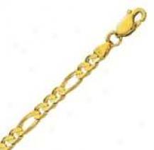 14k Yellow Gold 22 Inch X 3.9 Mm Figaro Chain Necklace