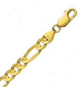 14k Yellow Gold 22 Inch X 7.0 Mm Figaro Chain Necklace