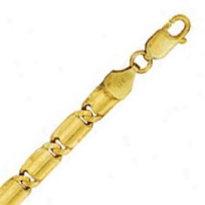 14k Yellow Gold 24 Inch X 4.8 Mm Fancy Link Necklace