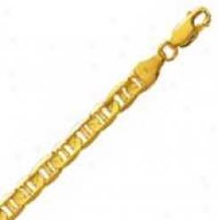 14k Yellow Gold 24 Inch X 5.5 Mm Marriner Link Necklace