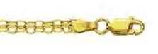 14k Yellow Gold 7 Inch X 3.7 Mm Bismarck Chain Bracelet