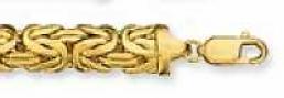 14k Yellow Gold 7.25 Inch X 9.0 Mm Byzantine Bracelet