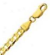 14k Yellow Gold 8 Inch X 5.0 Mm Curb Chain Bracelet