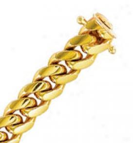 14k Yellow Gold 8.5 Inch X 9.4 Mm Cuban Link Bracelet