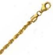 14k Golden Gold D/c 20 Inch X 2.8 Mm Rope Chain Necklace