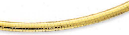 14k Golden Gold Lite 18 Inch X 5.0 Mm Omega Necklace