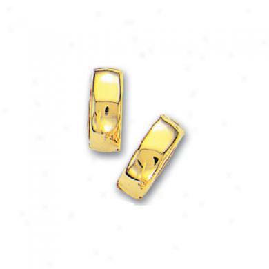 14k Yellow Hinged Earrings