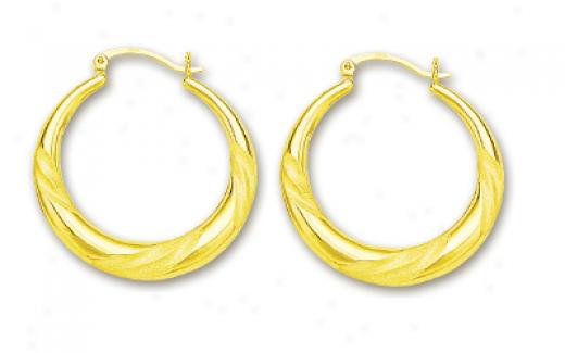14k Yellow Hoop Earrings
