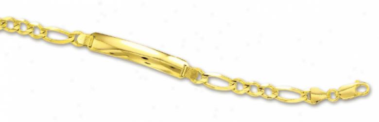 14k Yellow Id Bracelet - 8 Inch