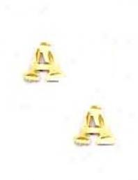 14k Yellow First A Friction-back Earrings