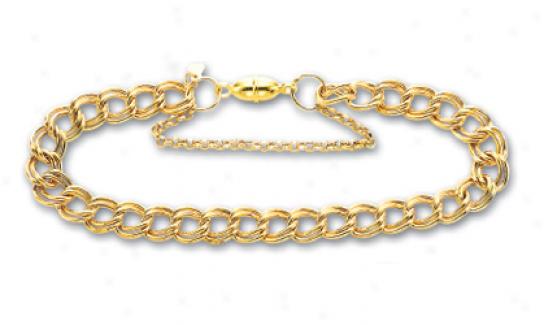 14k Yellow Medium Charm Bracelet - 7.5 Inch