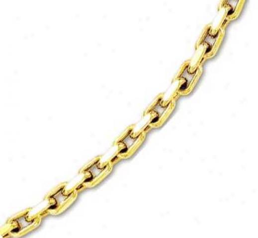 14k Yellow Mens Bold Cable Connect Bracelet - 8.75 Inch